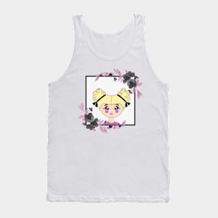 GIRL Power Pretty Woman Pink Floral Tank Top